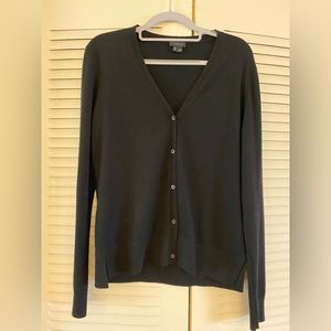 Theory black button down wool cardigan - size medium.